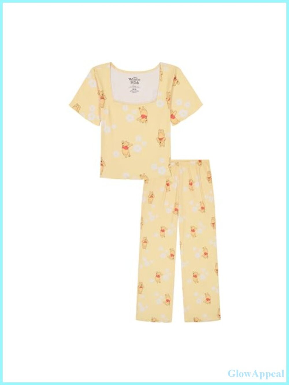 Disney Winnie the Pooh 2-Piece Women's Pajama Set Short Sleeve Loungewear